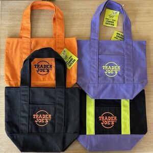 Brand New Trader Joe's Halloween Mini‎ Tote Bag Set of 4 Limited Edition w/ Tags